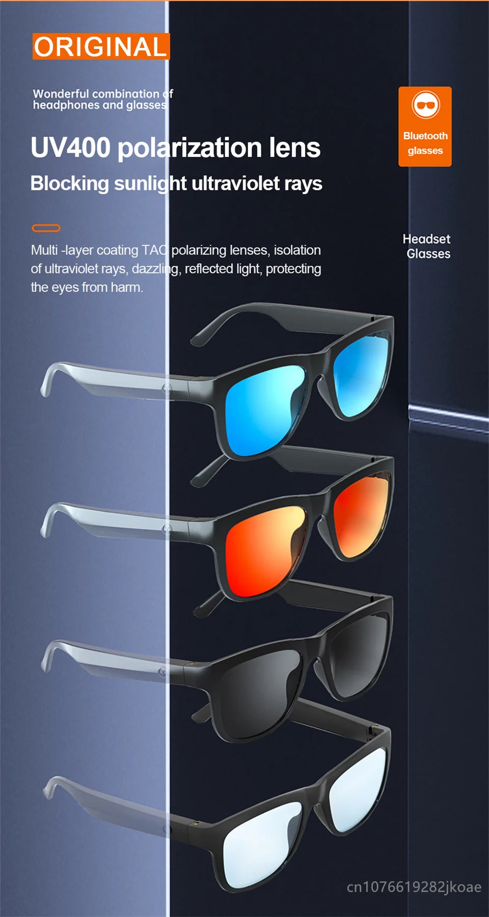 Lenovo Lecoo C8 Smart Glasses Bluetooth 5.0 Sunglasses
