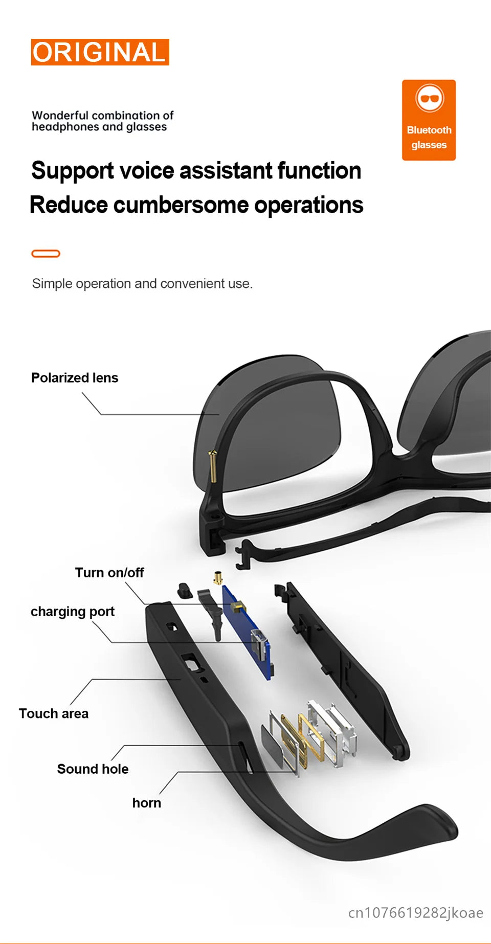 Lenovo Lecoo C8 Smart Glasses Bluetooth 5.0 Sunglasses