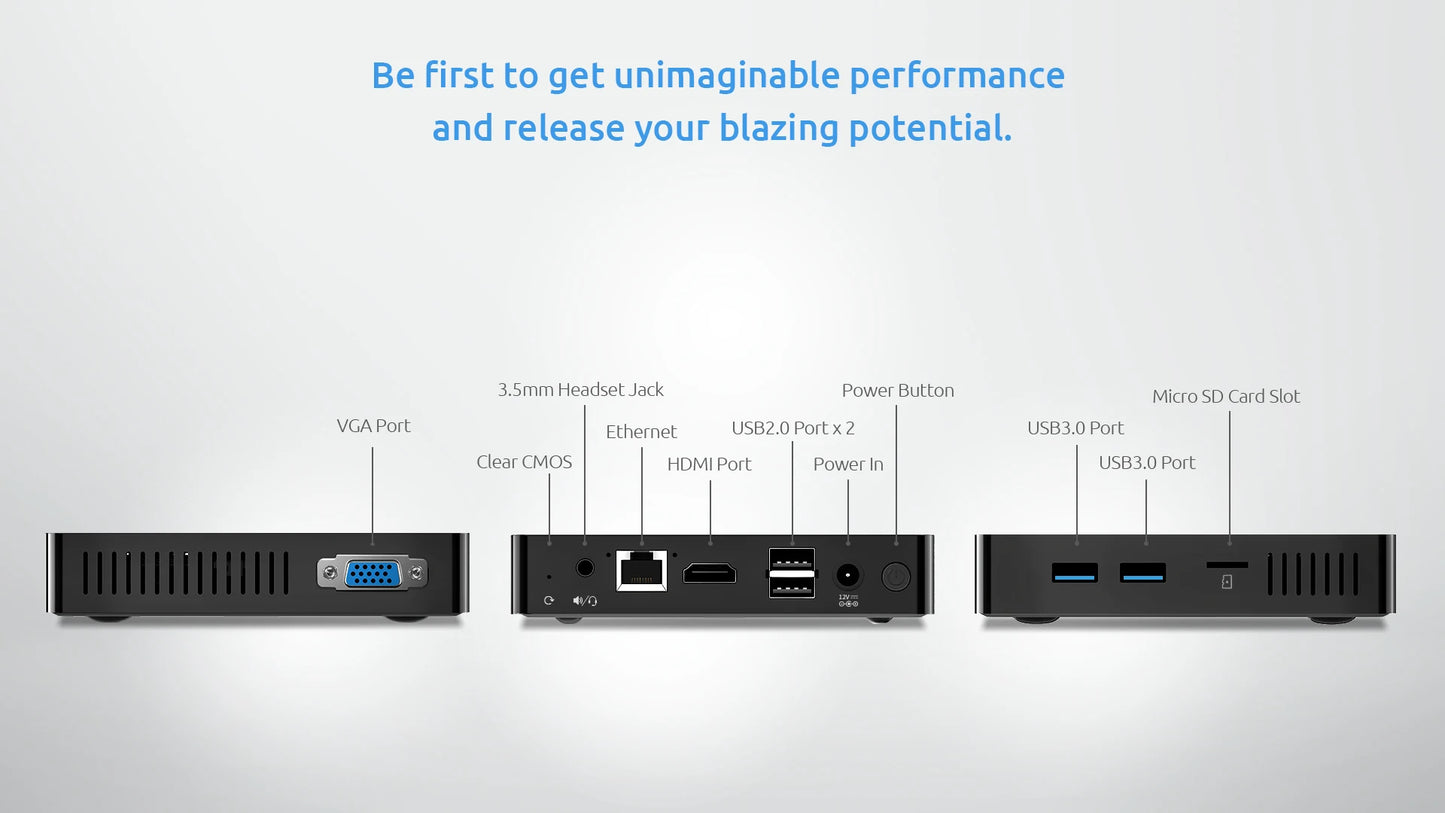 BMAX Mini PC B1PRO Windows 11 Pro 8GB RAM 128GB ROM N4000