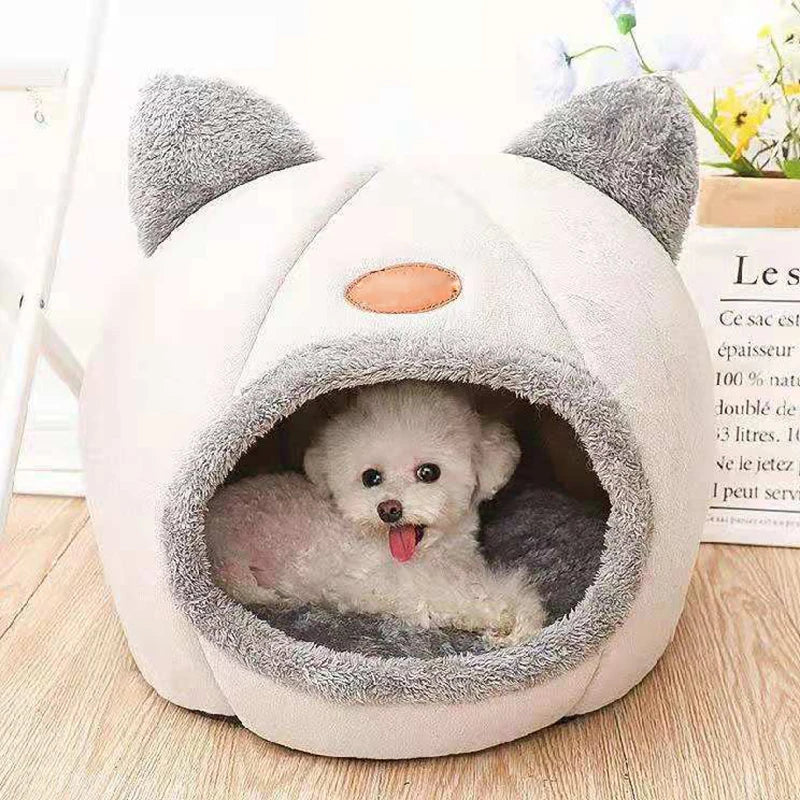 Lettino Invernale a Tenda per Gatti e Cani di Piccola Taglia