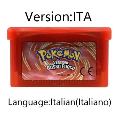 🎮 Cartuccia Gioco Pokémon 32 Bit per GBA – Smeraldo, Rosso Fuoco, Rubino, Zaffiro, Verde Foglia – Multilingua