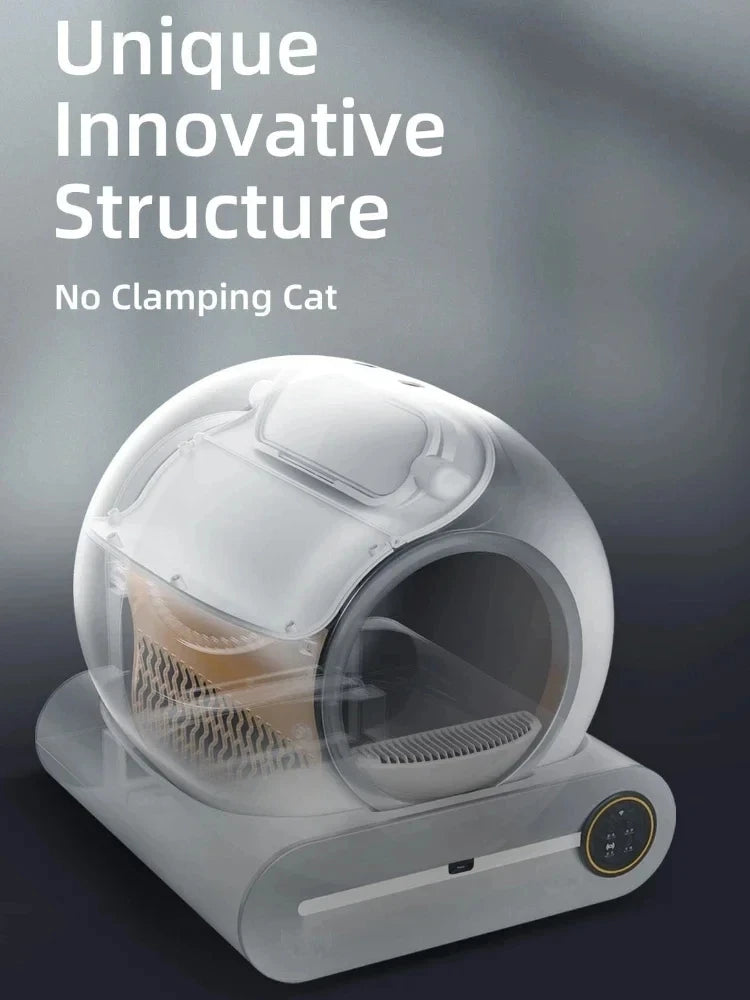 Tonepie Lettiera Automatica per Gatti 65L, Autopulente e Completamente Chiusa