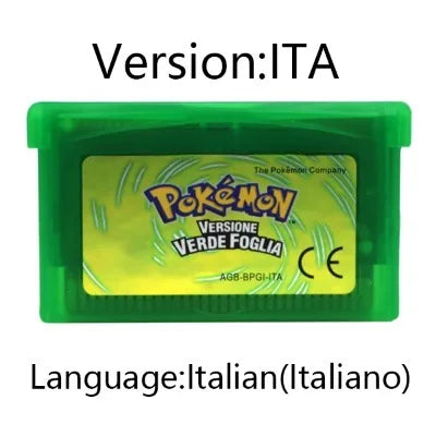 🎮 Cartuccia Gioco Pokémon 32 Bit per GBA – Smeraldo, Rosso Fuoco, Rubino, Zaffiro, Verde Foglia – Multilingua