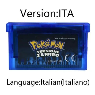 🎮 Cartuccia Gioco Pokémon 32 Bit per GBA – Smeraldo, Rosso Fuoco, Rubino, Zaffiro, Verde Foglia – Multilingua