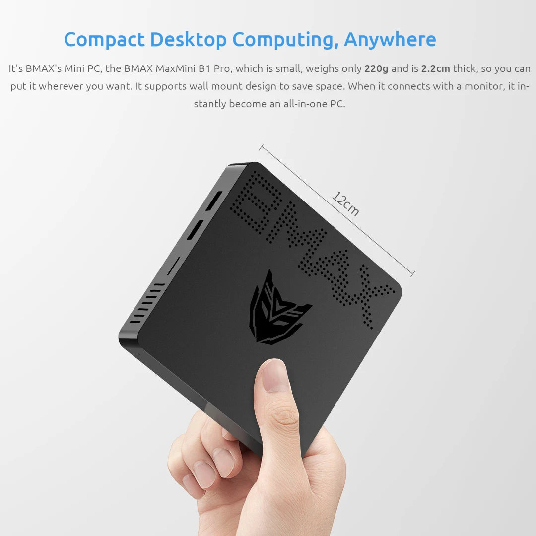 BMAX Mini PC B1PRO Windows 11 Pro 8GB RAM 128GB ROM N4000