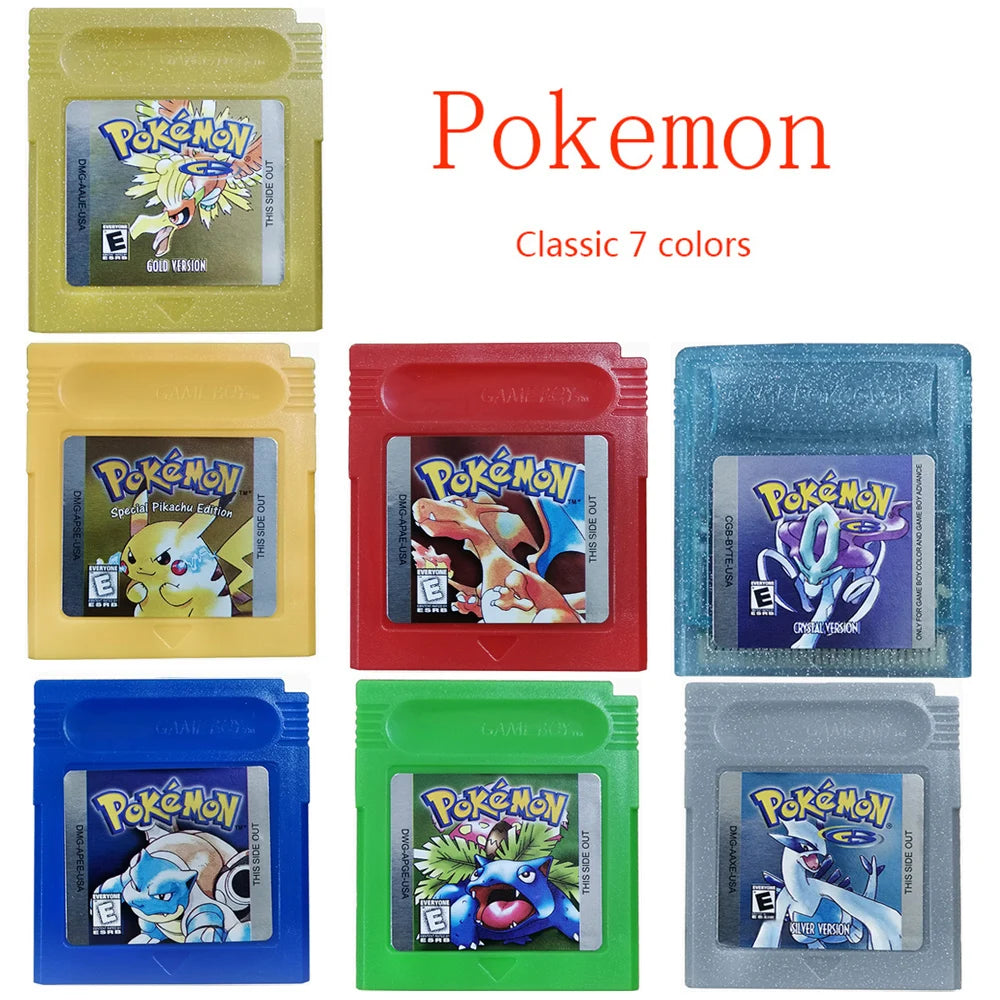 Pokemon GameBoy Color - Rosso Giallo Blu Argento Verde Cristallo Oro