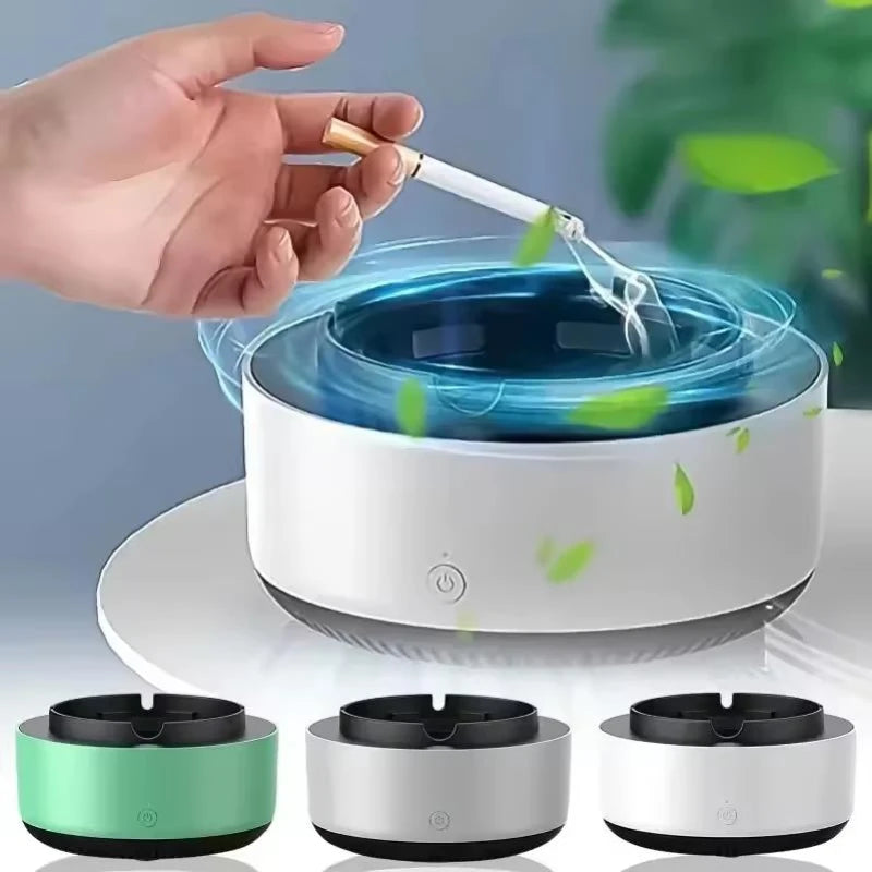 Posacenere Elettronico Antifumo con Filtro – Design Rotondo e Portatile