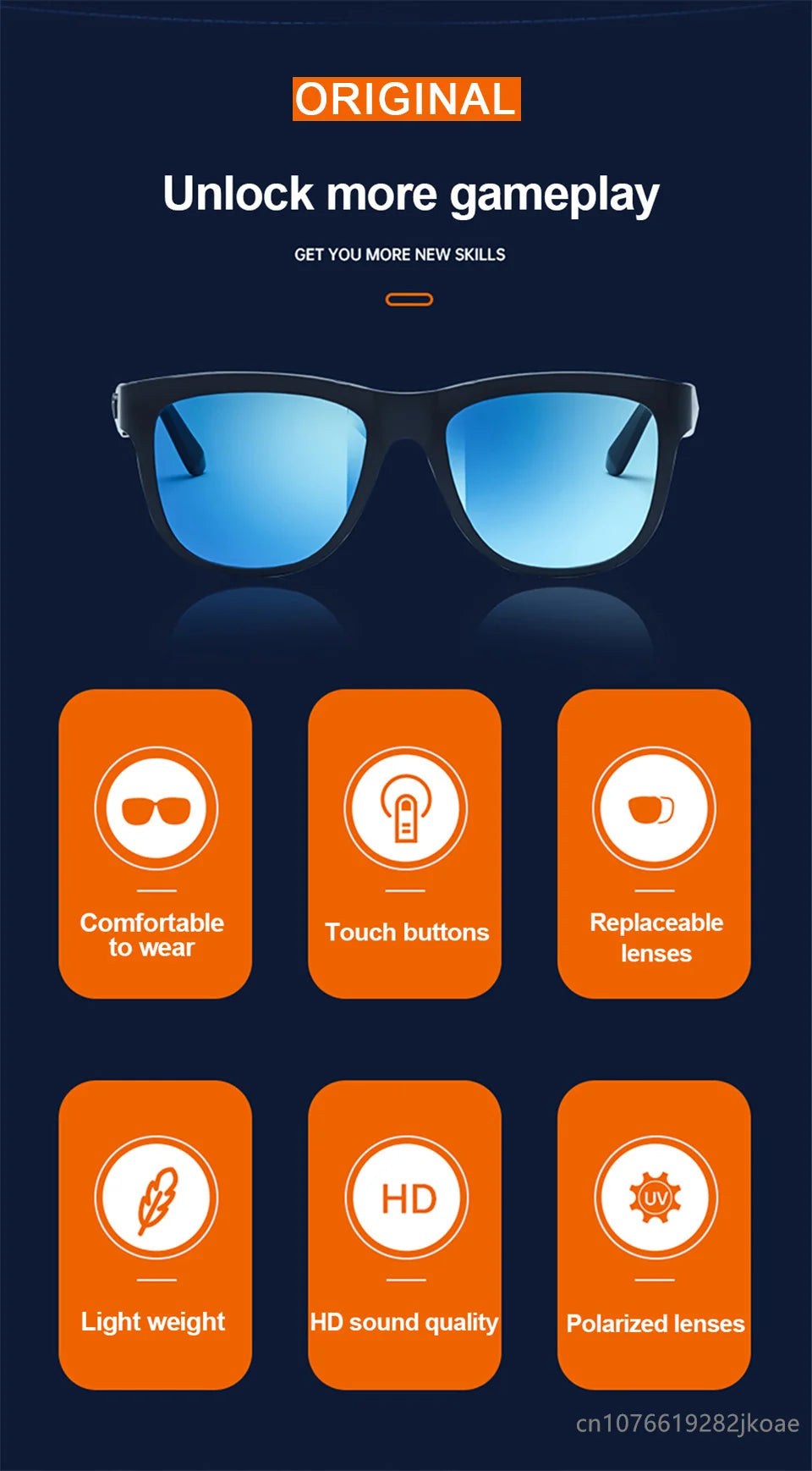 Lenovo Lecoo C8 Smart Glasses Bluetooth 5.0 Sunglasses