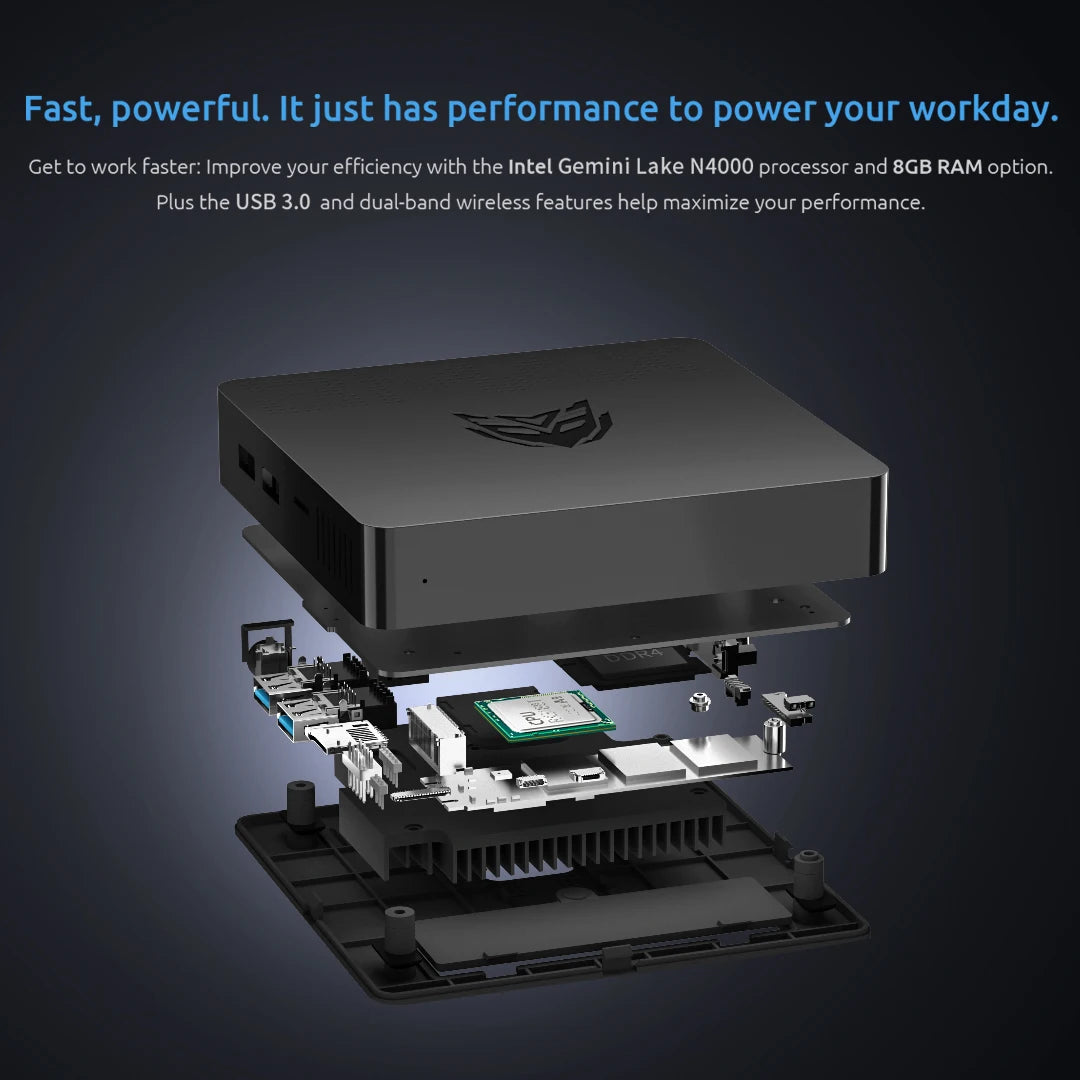 BMAX Mini PC B1PRO Windows 11 Pro 8GB RAM 128GB ROM N4000