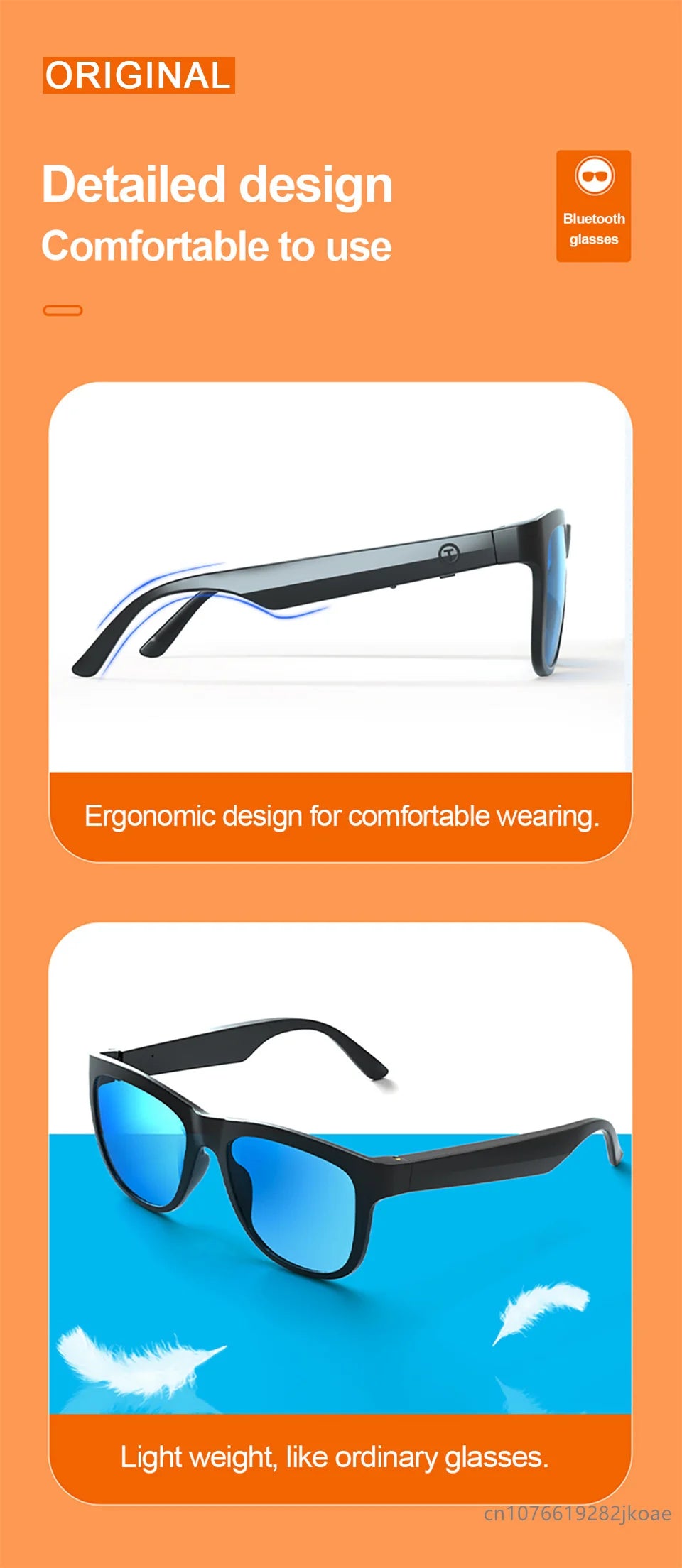 Lenovo Lecoo C8 Smart Glasses Bluetooth 5.0 Sunglasses