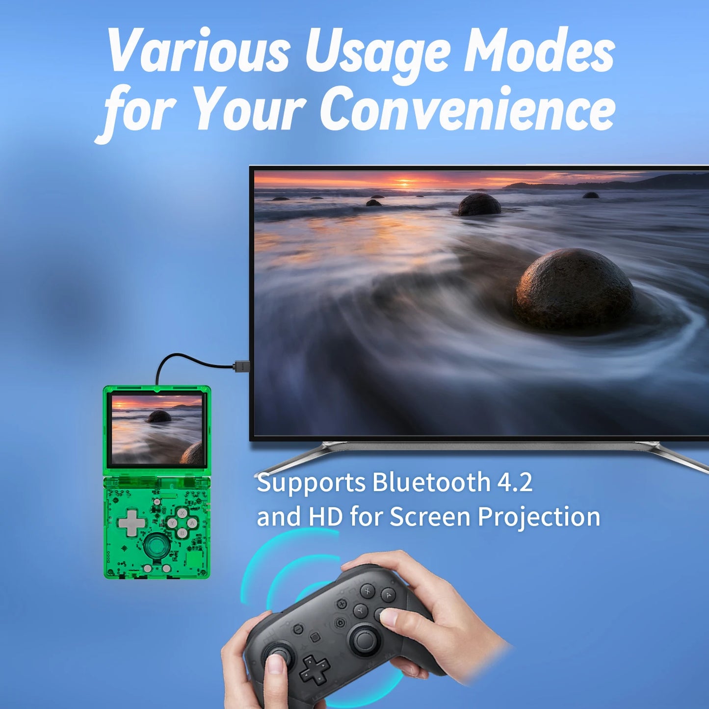 Console di gioco retrò portatile schermo IPS 3,5' 64G 4K + giochi regali
