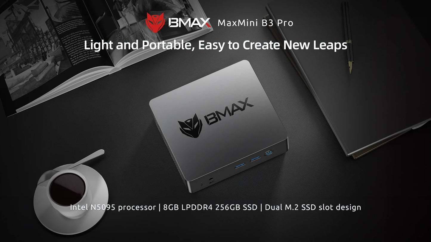 Bmax B3 Mini Pc Windows 11 Intel N5095 8Gb Ram Ddr4 256Gb Ssd Intel Uhd