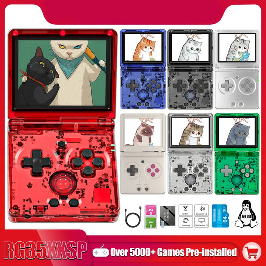 Console di gioco retrò portatile schermo IPS 3,5' 64G 4K + giochi regali