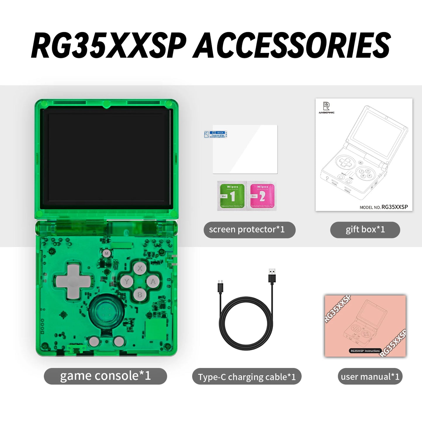 Console di gioco retrò portatile schermo IPS 3,5' 64G 4K + giochi regali