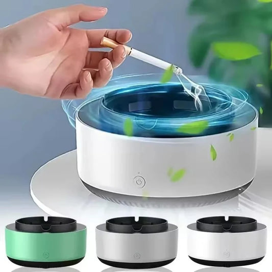 Posacenere Elettronico Antifumo con Filtro – Design Rotondo e Portatile